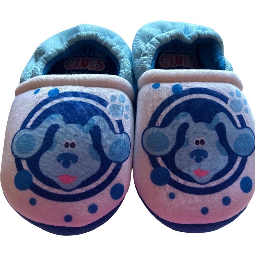 Bluey Slippers Toddler Kids Size 8 Blue Dog Paw Print House Shoes‎ 2021